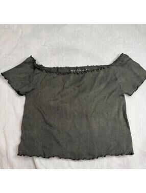 Aeropostale Seamless Ribbed Off-Shoulder Top XL